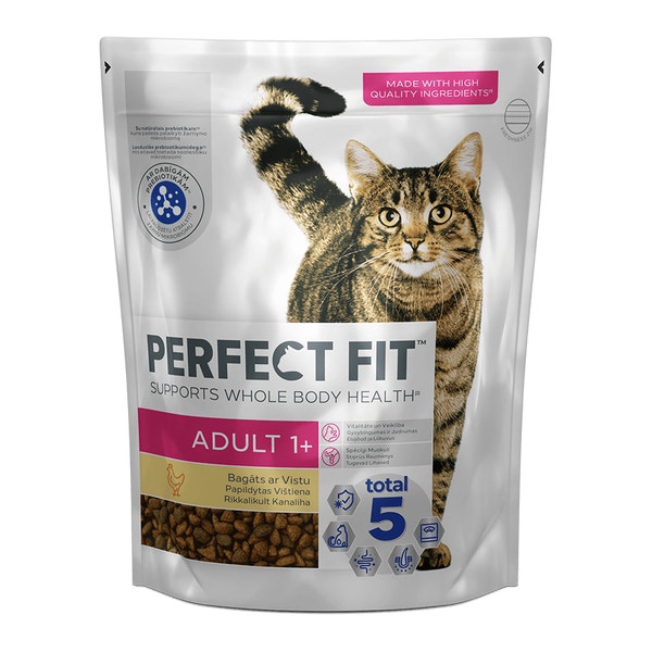 Perfect fit Adult Sausā barība kaķiem ar vistu 750g 